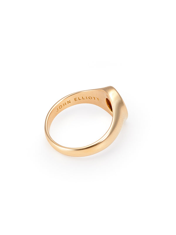 JOHN ELLIOTT GARNET SIGNET RING