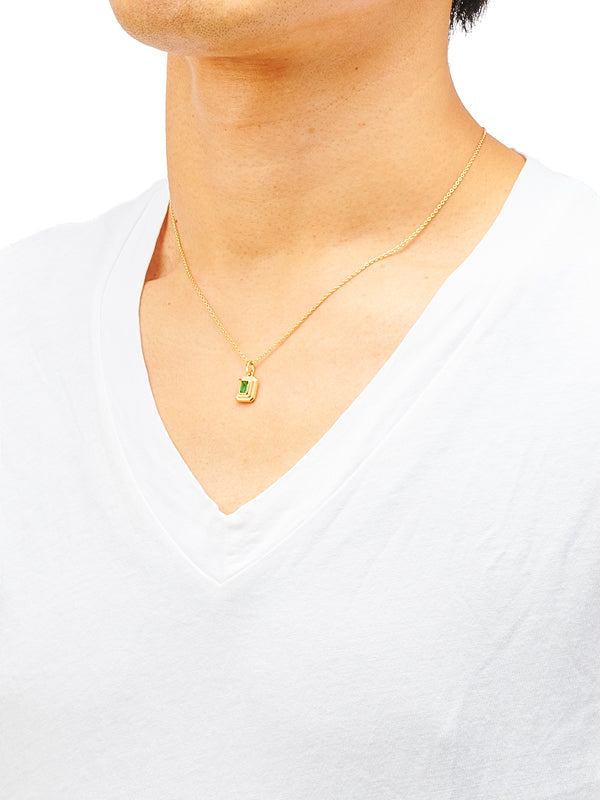 JOHN ELLIOTT PENDANT NECKLACE【GOLD X GREEN QUARTZ】